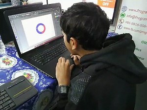 The best way to experience the world of technology is also by #creativity, such as logo designing. Look at the young artist #Aashray_Mukhi at Programming Club as he tries to design the logo with the help of his aesthetic ideas and focus towards his art. | Programming Club