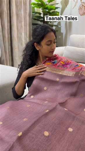 Taanah Tales on Instagram: "A bold fusion of heritage and modern design—pure handloom tussar paired with sleek satin borders, digitally printed to create a contemporary statement drape✨ . . . Orders via Instagram Dm Or WhatsApp on 8008588104 . . . . [fusion sarees, tussar with satin fusion sarees, fusion drapes, luxury premium sarees ,new business, luxury drapes, fusion borders, new sarees, saree love] . #fusionsaree #tussarsaree #luxurysaree"