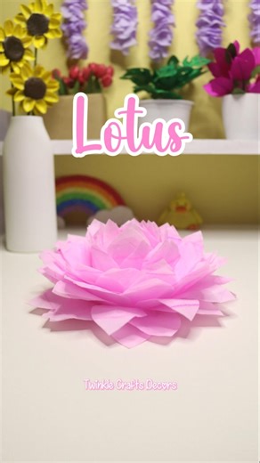DIY Paper Lotus ✨ Handmade Lotus Flower Craft | Easy Paper Craft #lotus #papercraft #handmade