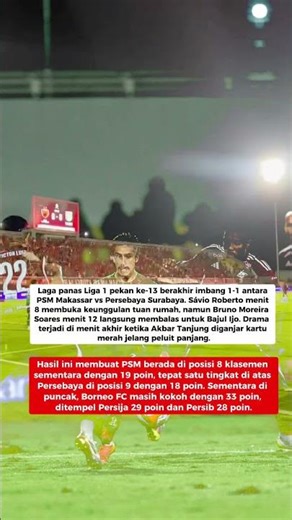 PSM Tertahan, Persebaya Pulang dengan Poin Berharga di Makassar!