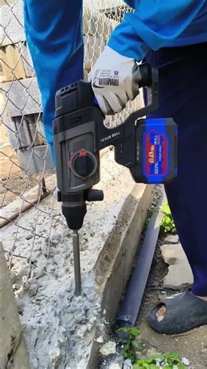 Cordless rotary drill with 3 operating modes in one unit. #TEXUSBULL #RotaryDrill #ToughToolsForDIY