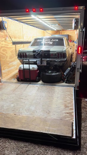 First event went pretty good #southernjunkracing #noprep #dragracing #mustang #rockinghamdragway