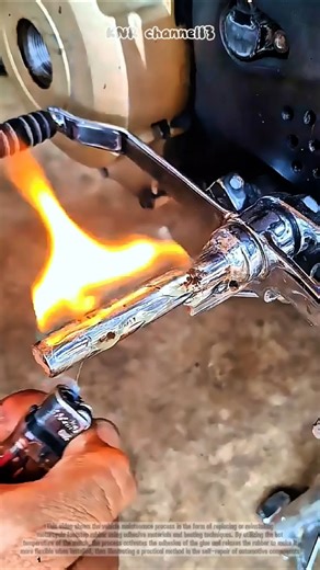 Rubber Installation Process of Motorcycle Footstep with Heating Technique#shorts #satisfying#working