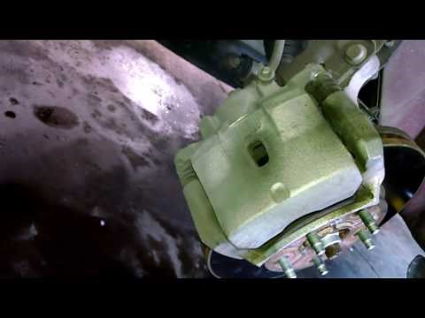 Front brake pad replacement 2006 Chevrolet HHR Install Remove Replace rotor