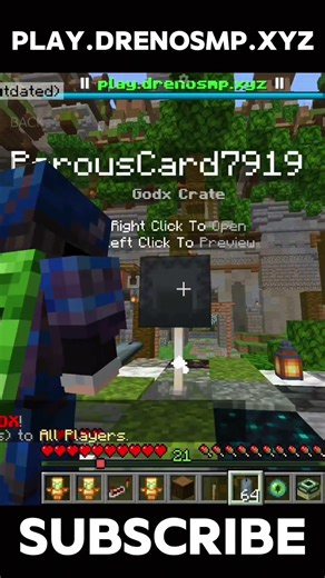 Minecraft Server Hack!! Free Crate key and Item Lifesteal and Survival 🔥 #minecraft