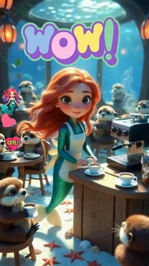 Cute Mermaid Magic 🧜‍♀️✨ | Adorable Ocean Fantasy #Shorts#CuteMermaid#MermaidShorts#OceanFantasy