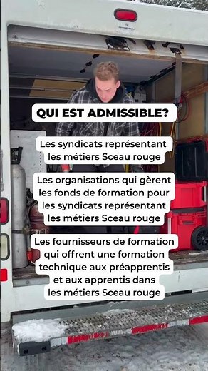 Obtenez jusqu’à 5 M$ pour du nouvel équipement de formation des apprentis Sceau rouge