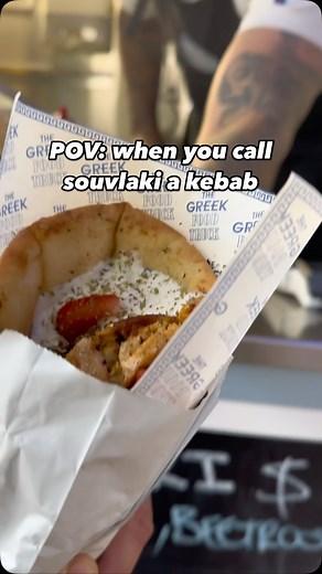 95K views · 2.4K reactions | It’s actually a GYRO 陵  #newzealand #wellington #greek #greekfood #souvlaki #gyro #funny #comedy #customer #customerservice #reels #fyp #wellingtonlive #kosmos #explorepage #greece #food #foodtruck #cuisine #pov #kebab | Kosmos.nz | Facebook