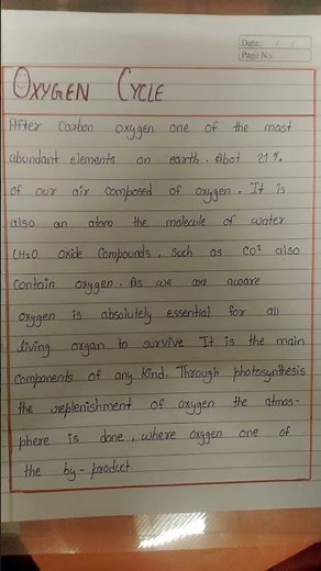 cycle in nature Oxygen cycle in nature