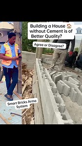 It's being called SMART BRICK system that can be installed in the form of an Interlocking concrete brick. This type of masonry Block doesn't need cement mortar to bond them together, it supports itself one after the other for bonding and they can be installed upto an Height of 3m. #construction #design #fyp #reelsfb #drawing #engineering | Taiwo Okubanjo