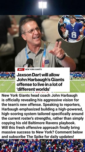 John Harbaugh Reveals Vision For High-Powered Giants Offense! 🏈 #Giants #NFL
