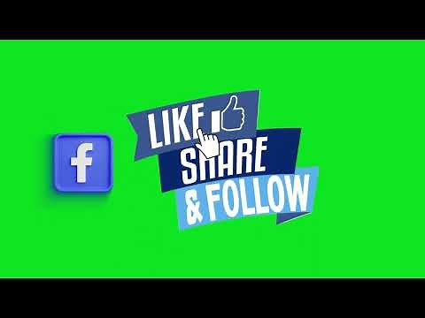 Facebook Like, Share, Follow, Button Green Screen | Free Download | No Copyright
