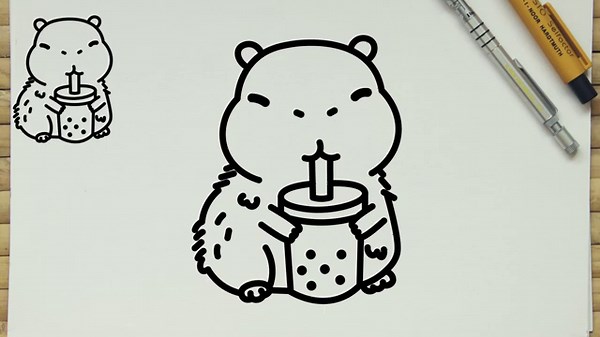 How to Draw an Adorable Kawaii Capybara | Step by Step Simple and Easy