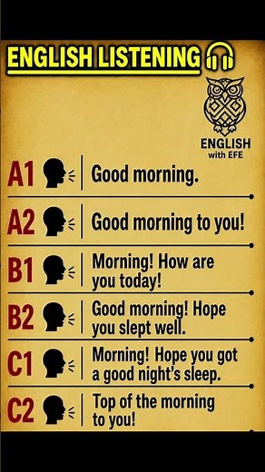 6 Ways to Say "Good Morning" in English (A1-C2) 🌅