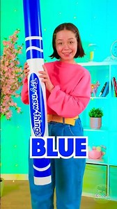 Let's Create! 🎨🖋️ Learn Colors Using HUGE Pens! 🩵🩷✨ #KidsCrafts