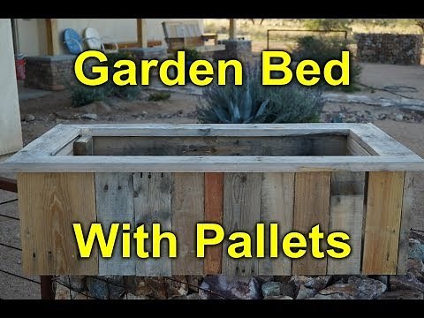 Rustic Garden Bed Built with Pallet Wood