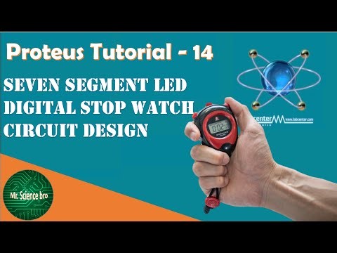 7 segment Digital stop watch circuit || Proteus Tutorial - 14