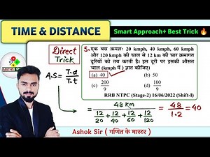 Time and Distance समय और दूरी | RRB NTPC, RRB GROUP D