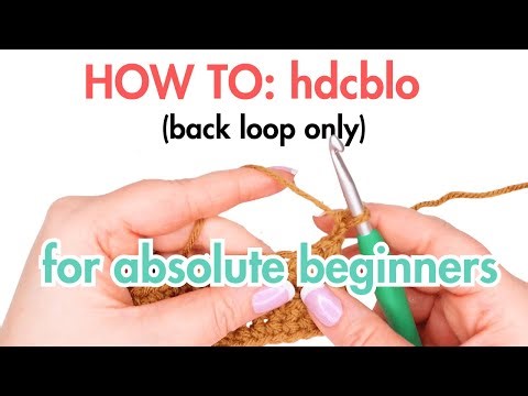 How to Half Double Crochet in the back loop only (hdcblo) for absolute beginners