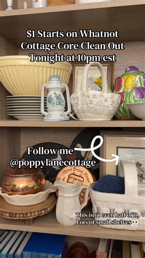 Cottage Core Show Tonight at 10pm EST🧺 Everything starts at $1 🎉 @Whatnot #whatnot #cottagecore #vintage