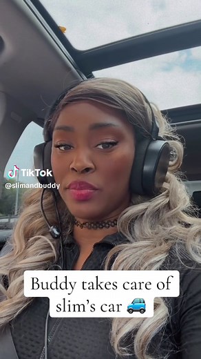 Buddy takes care of slim’s 🚙 #slimandbuddy #fyp #goviral #fypage #goviraltiktok #funnyvideos #trending #couplecomedy #morefollowers💖 #couples #fypシ゚viral #tiktok
