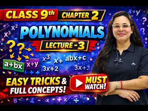 Class 9 Maths Chapter 2 Polynomials | Lecture 3 | Easy Tricks & Concepts 🔥