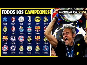 All the CHAMPIONS LEAGUE CHAMPIONS (1993-2025) 🏆🌟