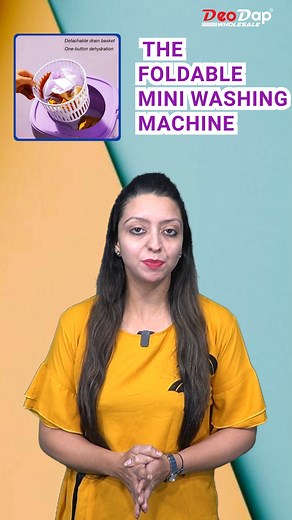 7272 MINI WASHING MACHINE FOLDABLE MINI WASHER WITH DRAIN BASKET...