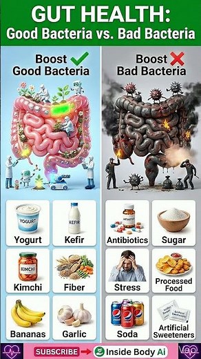 Fix Your Gut! Top 6 Foods for Good Bacteria vs. 6 That Kill It 🦠🍎 #guthealth #nutrition #facts