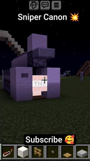 How to create a Sniper Canon in Minecraft #minecraft #shorts