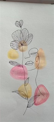 😍🙋🏻‍♀️ Easy line Art tutorial for Beginners step by step #shorts #viralvideo #ytshorts #trending #yt