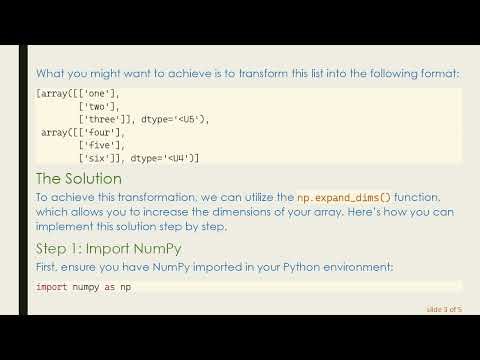How to Separate Each Item in an Array Using NumPy