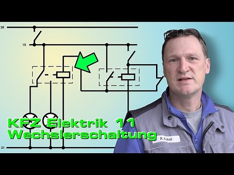 Automotive Electrics 11 - Changeover Relay - Changeover circuit with 2 relays