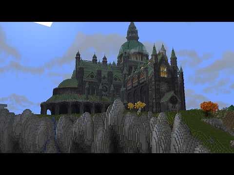 building MASSIVE Cliffs in minecraft survival...