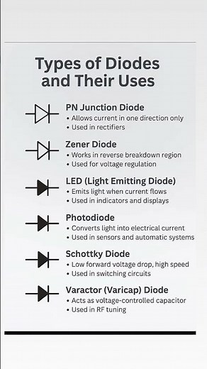 Types of Diodes and Their Uses