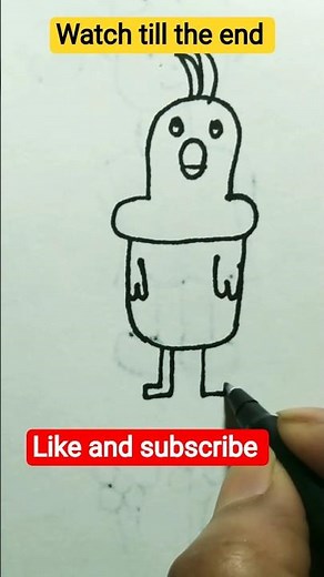 Easy Drawing For Kids 🐥 | Easy & Simple Drawing Tutorial ✨ #shorts #chicken #newcreator