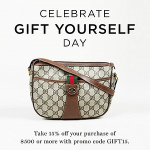 Get what you really want! It's Gift Yourself Day! Take 15% off purchases over $500. Today only. Online & in store. Some exclusions apply. | Luxury Garage Sale