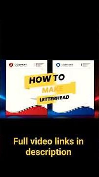 MS Word me Letterhead Design kaise banaye | Business Letterhead Tutorial