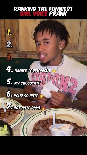 Ranking the Funniest Girl Voice Prank #funnyvideo #ranking #fails #pranks #shorts #humor