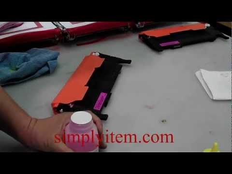 How to refill samsung 407 CLP-320 CLP-320N CLP-325 CLP-325W,CLX-3185/3180 cartridges