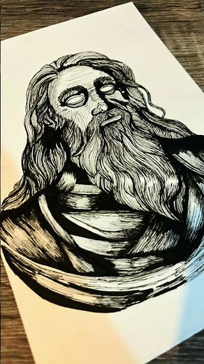 Drawing Zeus #arttutorial #art #walkinspiritoftheholyspirit #artandcraft #drawing #artproject