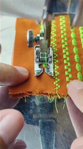 example of a semi-portable patterned stitch on a Janome sewing machine #sewing