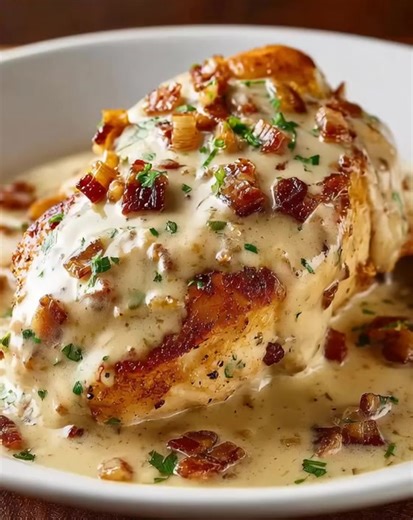 🍗🧅 Texas Roadhouse Smothered Chicken 🧀✨ Juicy chicken topped with caramelized onions, mushrooms, melty cheese, and rich homemade gravy!INGREDIENTS: 4 boneless chicken breasts 2 tbsp olive oil ...... Full Recipe in Coʍmеոτ 💬 | The Saucy Plate