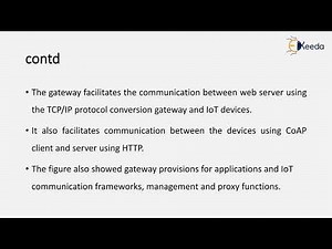 Web Connectivity using Gateway | Network and Communication Aspects | Internet of Things