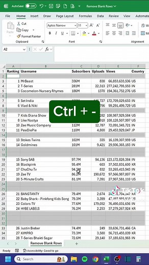 How to Remove Blank Rows in Excel Easily