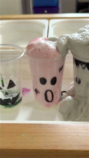 Hair growing monsters experiment for Halloween #momlife #parenthack #diy