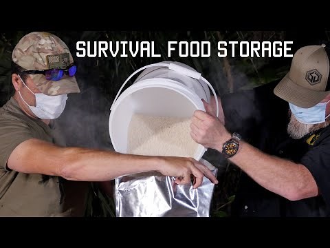 Survival Food Storage: How to store food long term for emergencies with A American Tactical Rifleman