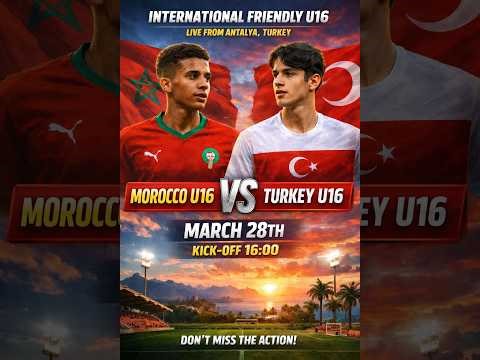 Morocco U16 vs Turkey U16 LIVE | International Friendly U16 | Antalya 2026 🇲🇦🇹🇷