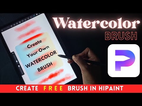 HIPAINT | How to make own watercolor brush ,Beginners HiPaint tutorial, how to custom brush