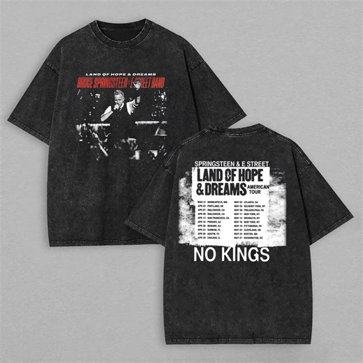Bruce Springsteen 2026 Tour Style Shirt, E Street Band Fan Tee, Acid Wash Vintage Graphic T-shirt - Etsy